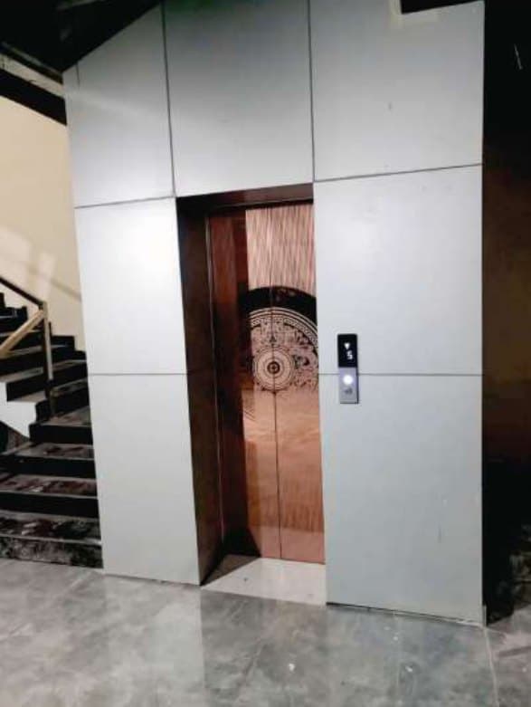 Etched copper villa doors